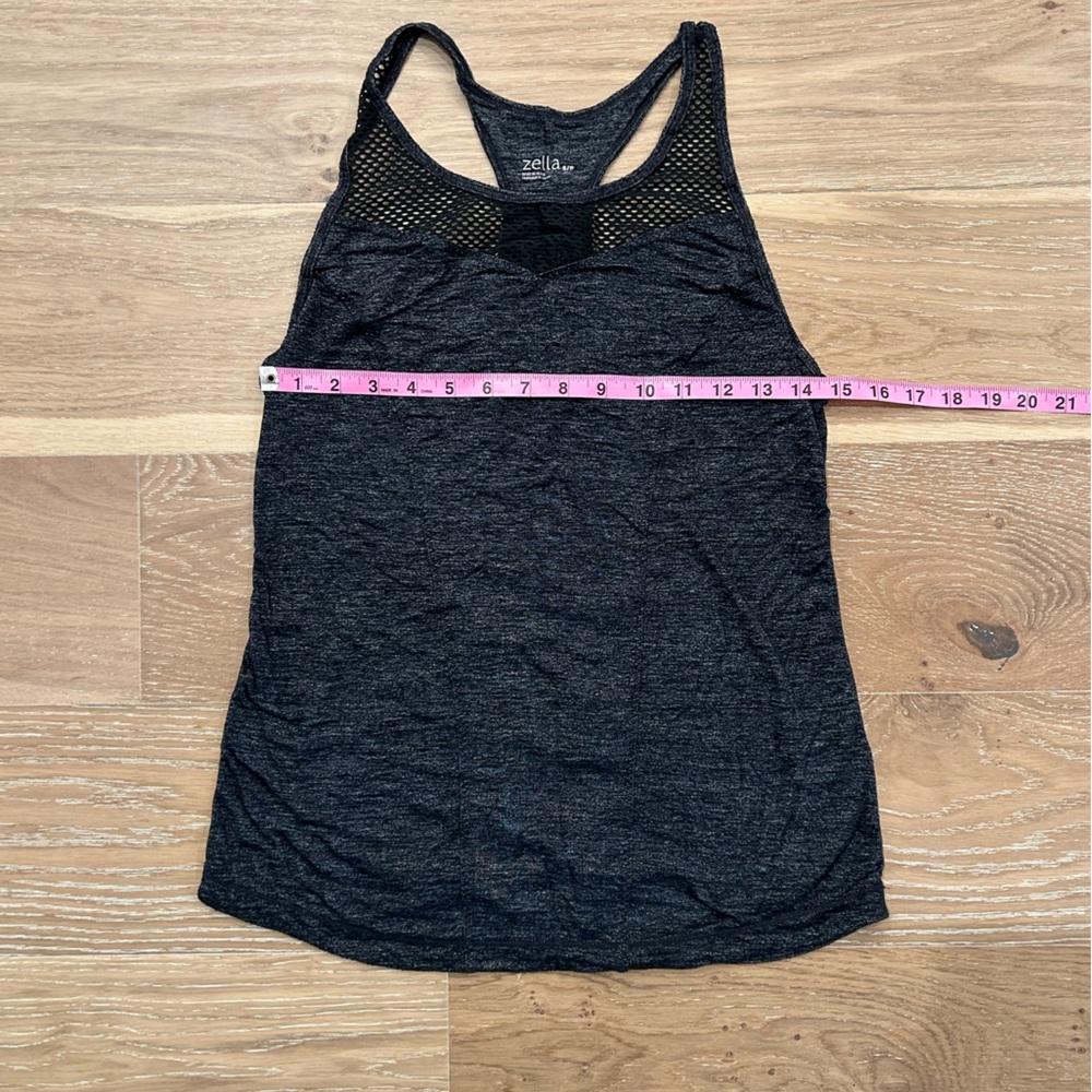 Zella black mesh and charcoal gray tank size small - Picture 6 of 7